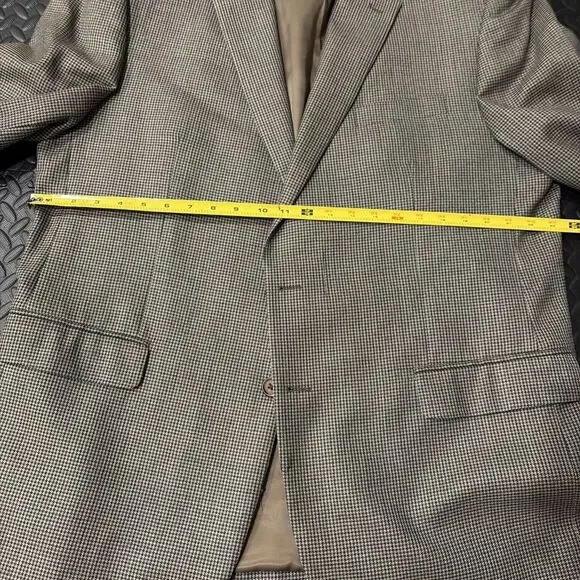 Vtg Ralph Lauren Sport Dillard’s Coat Blazer Brown Tweed Mens 48L Silk Wool Blnd